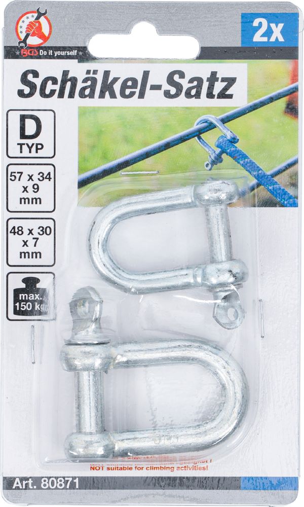 Produktbild Schäkel Satz D-Typ 2 teilig bild 5