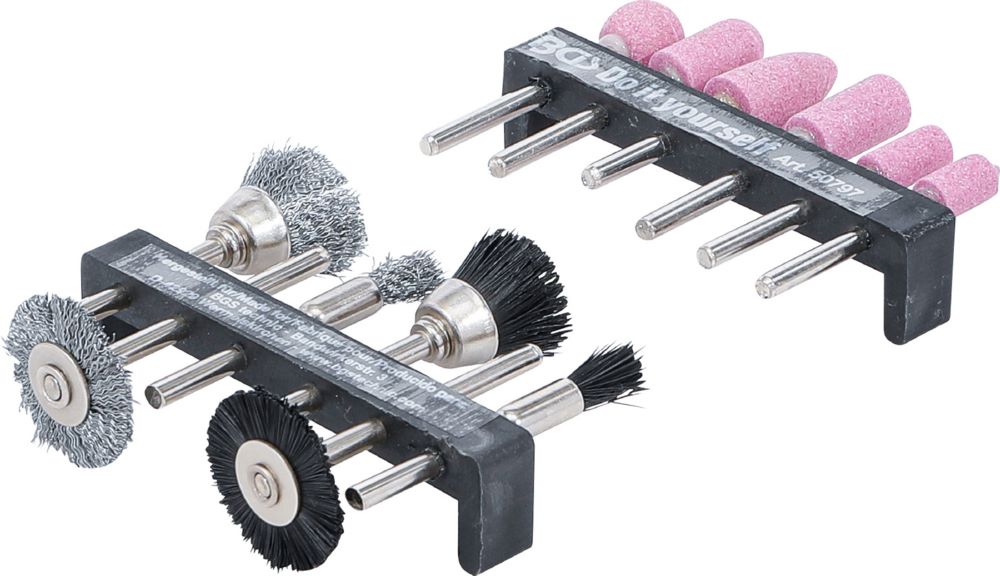 Produktbild BGS Diy Schleifer und Stahldraht / Kunststoff Bürsten Satz 12 teilig