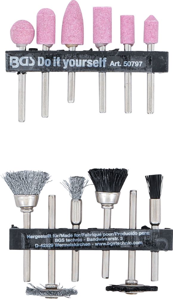 Produktbild BGS Diy Schleifer und Stahldraht / Kunststoff Bürsten Satz 12 teilig bild 4