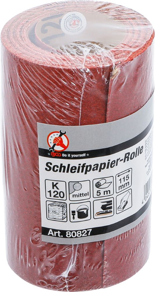 Produktbild BGS Diy Schleifpapier Rolle 115 mm x 5 m Körnung 120 bild 4