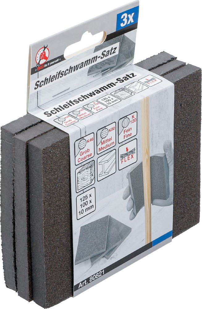 Produktbild BGS Diy Schleifschwamm Satz K 46, 80 und 120 3 teilig bild 5