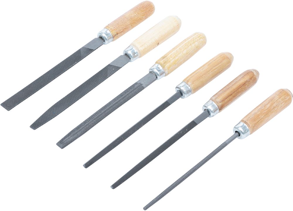 Produktbild BGS Diy Schlüsselfeilen Satz Holzheft 100 mm 6 teilig