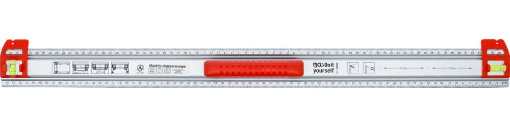 Produktbild BGS Diy Schneid- und Markierlineal mit Griff und Wasserwaage 750 mm bild 5