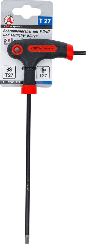 Produktbild BGS Diy Schraubendreher mit/ohne Bohrung T27 mit T-Griff und seitlicher Klinge bild 4