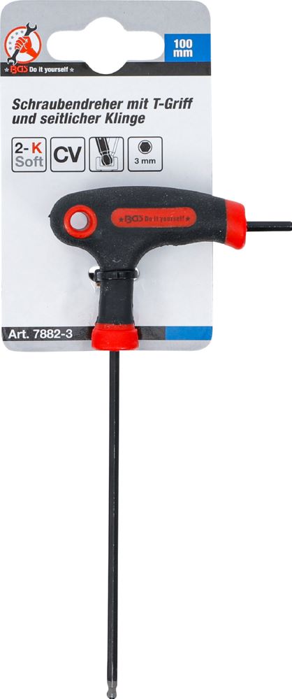 Produktbild BGS Diy Schraubendreher Innensechskant mit Kugelkopf 3 mm mit T-Griff bild 4
