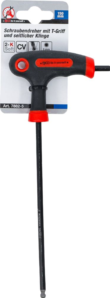 Produktbild BGS Diy Schraubendreher Innensechskant mit Kugelkopf 5 mm mit T-Griff bild 4
