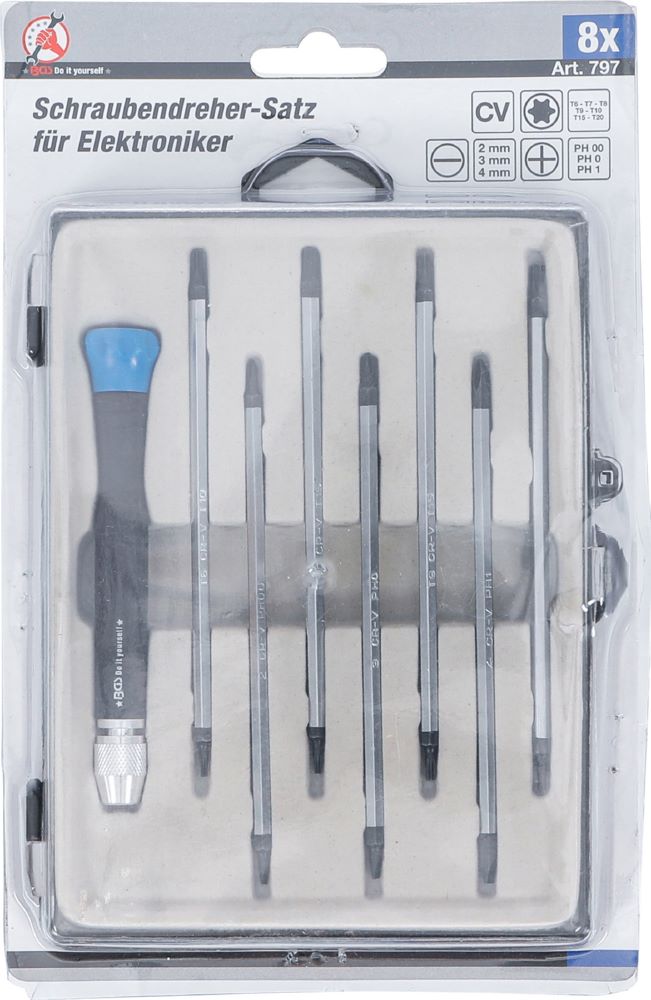 Produktbild BGS Diy Schraubendreher Satz für Elektroniker 8 teilig Torx/Schlitz bild 5