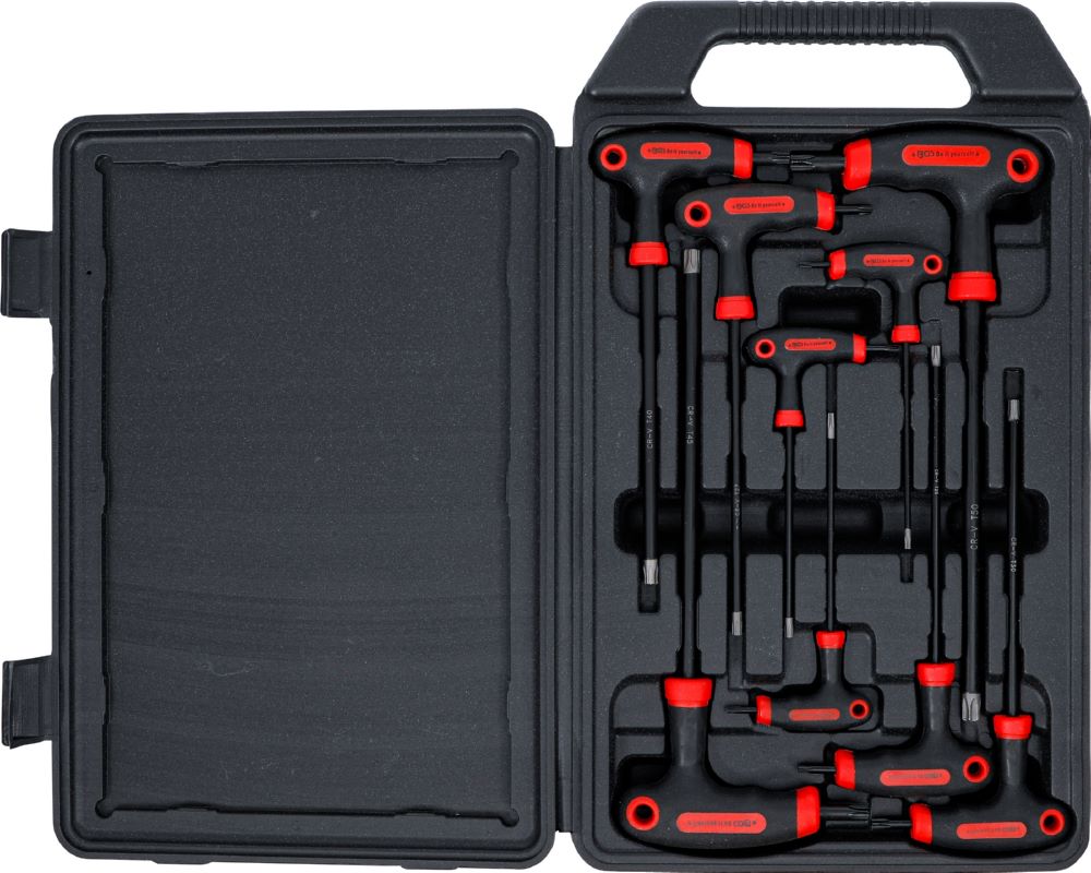 Produktbild BGS Diy Schraubendreher Satz mit Bohrung T10 - T50 9 teilig mit T-Griff