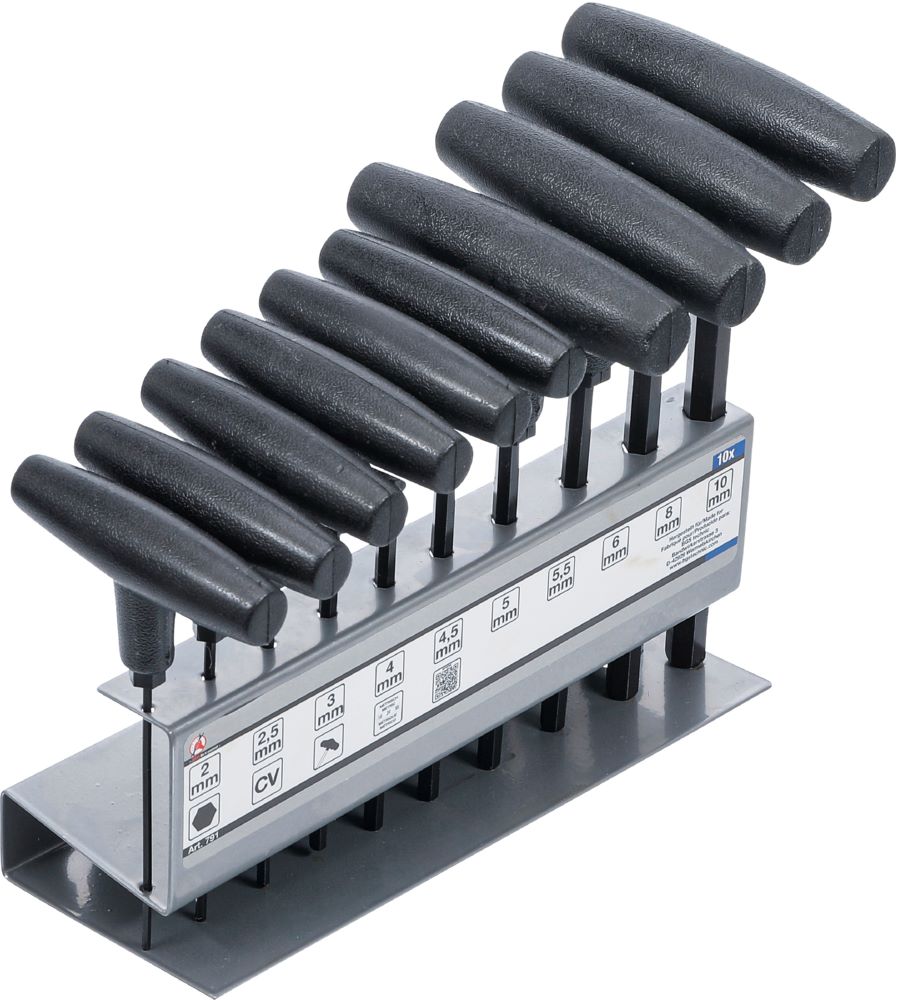 Produktbild BGS Diy Schraubendreher Satz mit 2 - 10 mm 10 teilig T-Griff Innensechskant