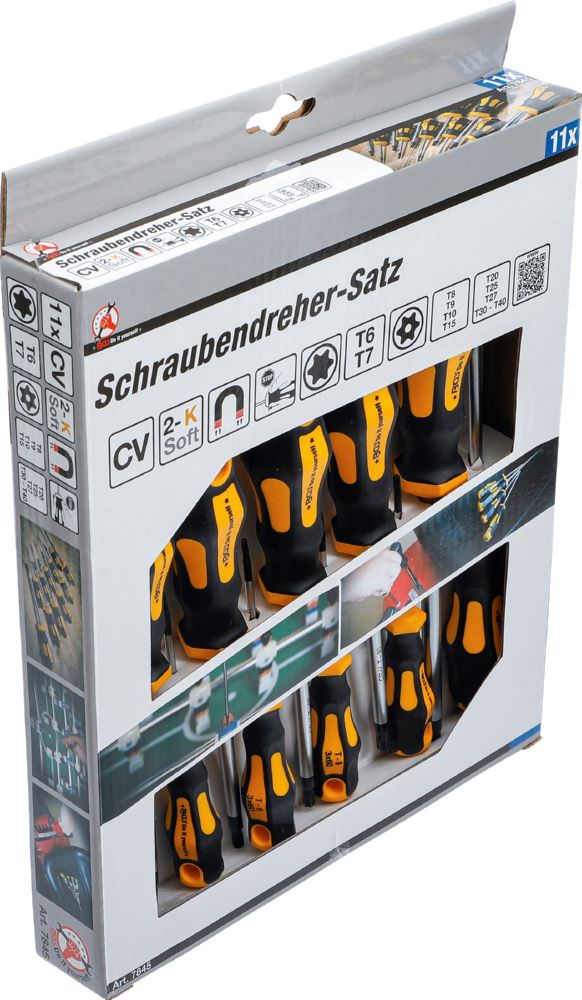 Produktbild BGS Diy Schraubendreher Satz T-Profil mit Bohrung T6 - T40 11 teilig bild 3