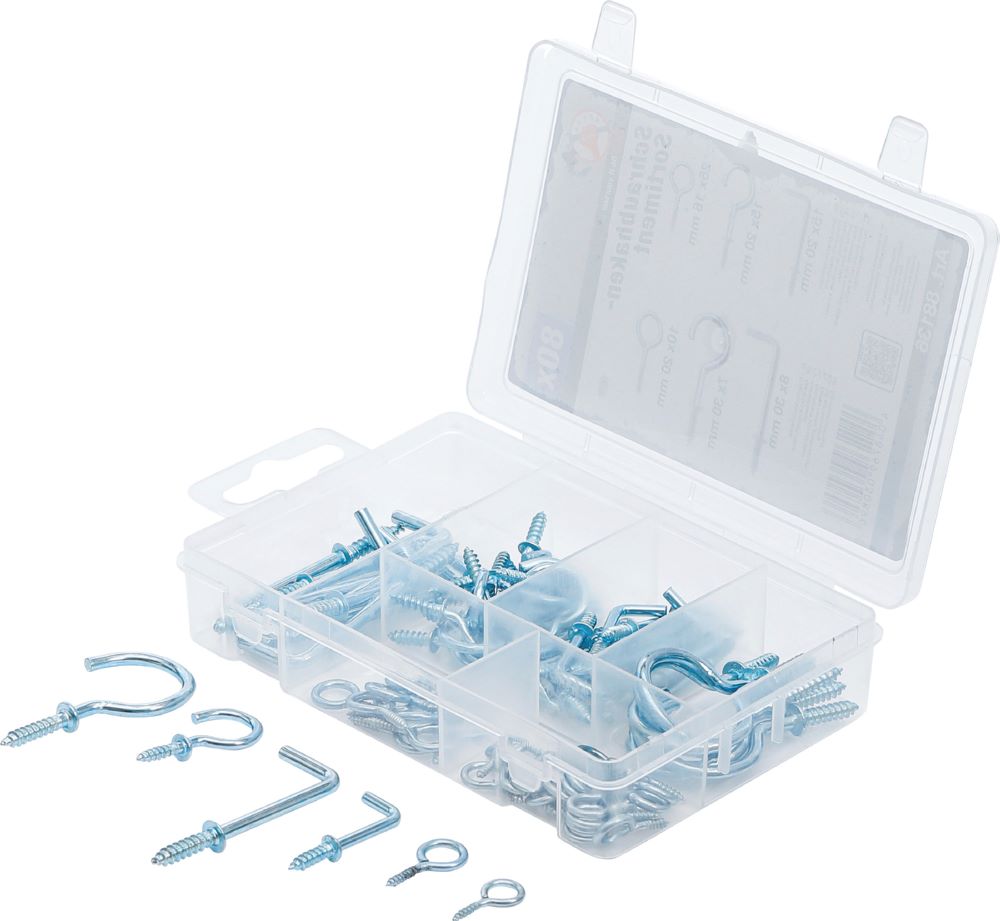 Produktbild BGS Diy Schraubhaken Sortiment 80 teilig
