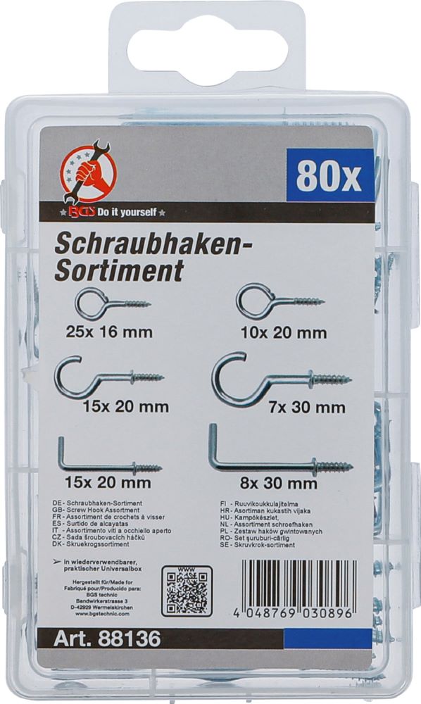 Produktbild Schraubhaken Sortiment 80 teilig bild 3