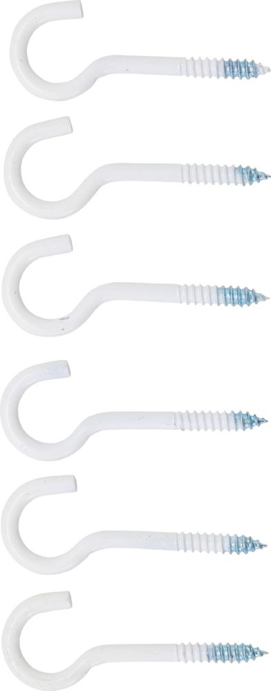 Produktbild Schraubhaken Sortiment weiß kunststoffummantelt 60 mm 6 teilig bild 2