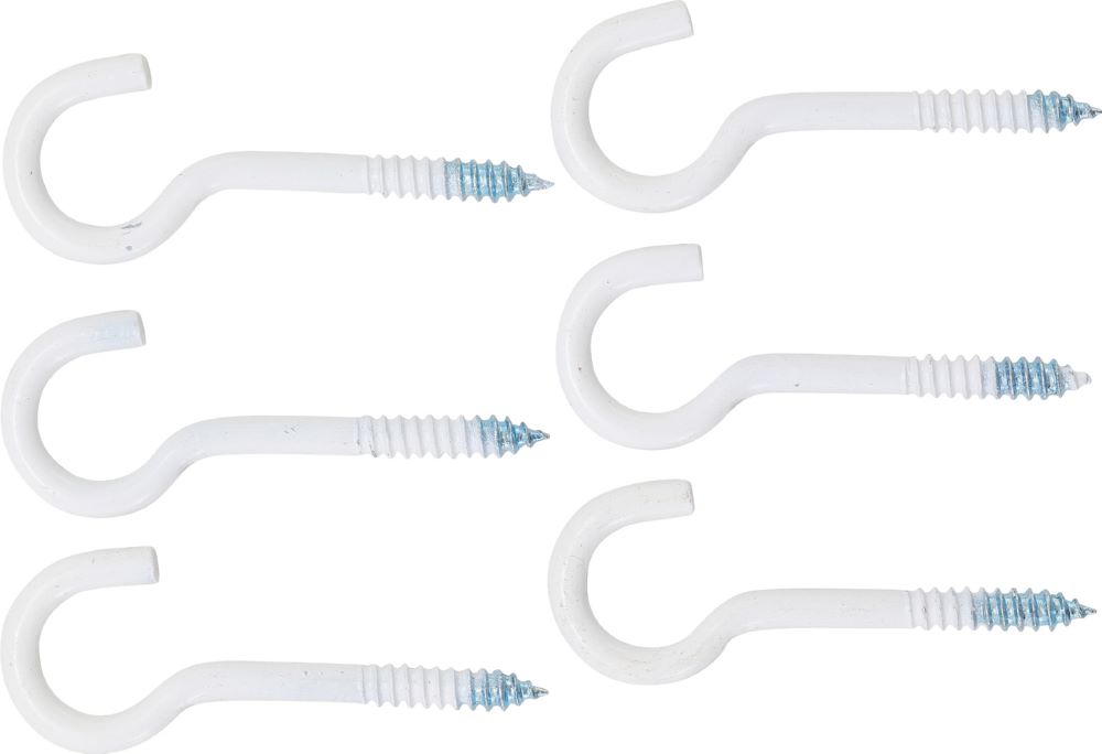Produktbild Schraubhaken Sortiment weiß kunststoffummantelt 60 mm 6 teilig bild 3
