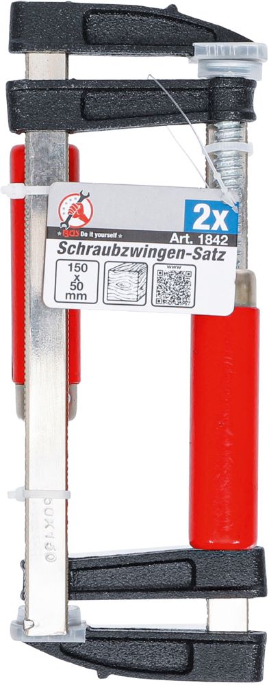 Produktbild BGS Diy Schraubzwingen Satz 150 x 50 mm 2 teilig bild 3