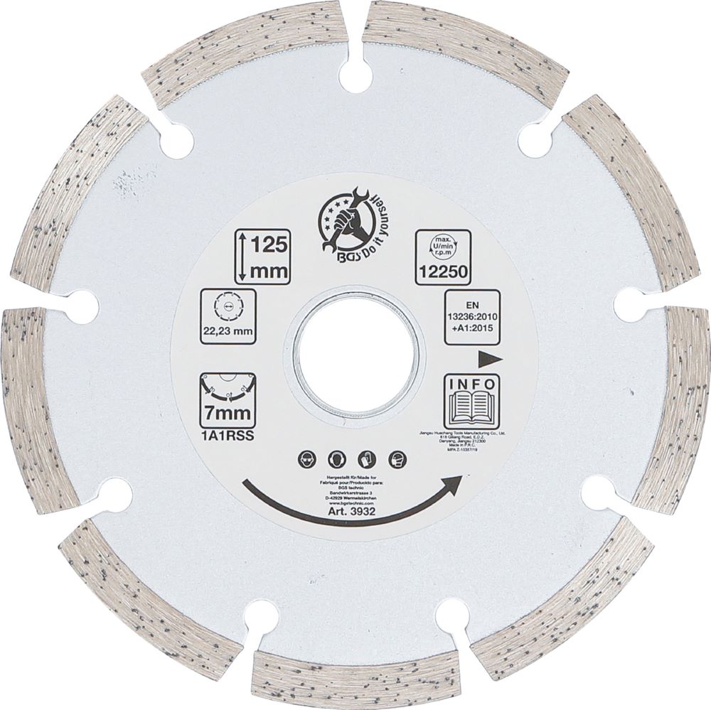 Produktbild BGS Diy Segment Trennscheibe Durchmesser 125 mm