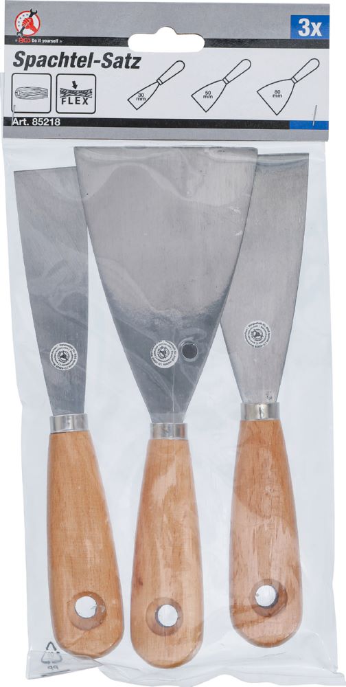 Produktbild BGS Diy Spachtel Satz Holzgriff 30 / 50 / 80 mm 3 teilig bild 3