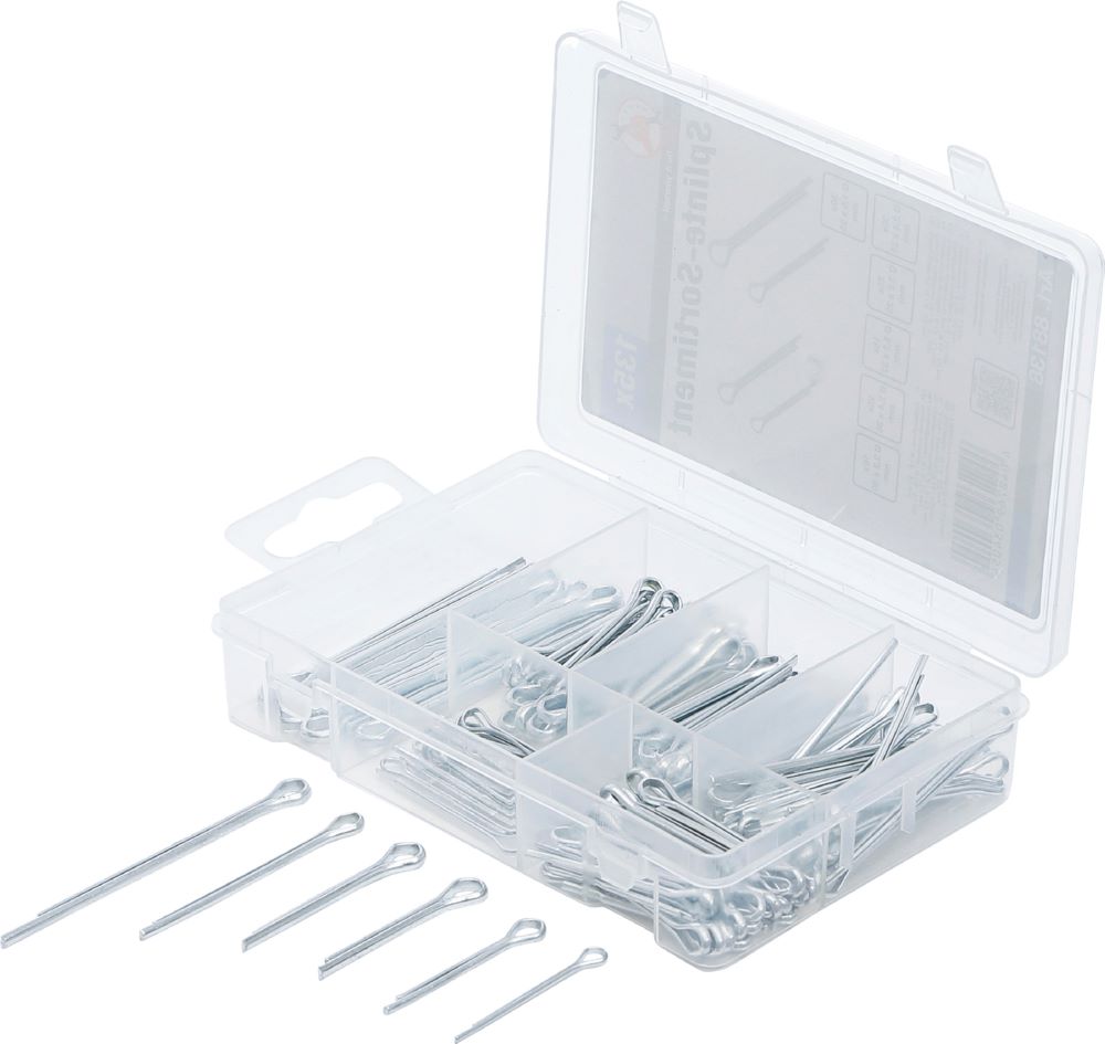 Produktbild BGS Diy Splinte Sortiment Durchmesser 1,6 - 3,2 mm 135 teilig