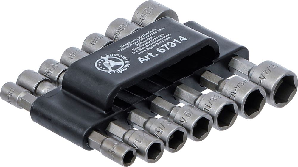 Produktbild BGS Diy Steckschlüssel Bit Satz Antrieb Außensechskant 1/4 Zoll metrisch/Zoll 14 teilig