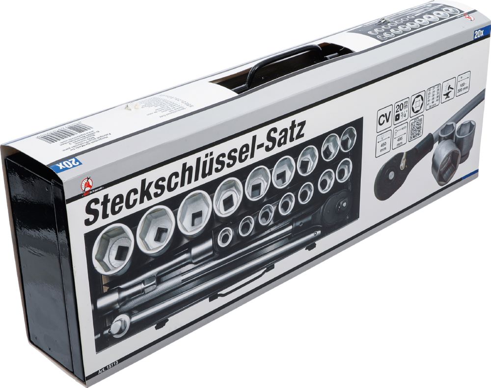 Produktbild Steckschlüssel Satz Antrieb 3/4 Zoll 19 - 50 mm 20 teilig bild 8