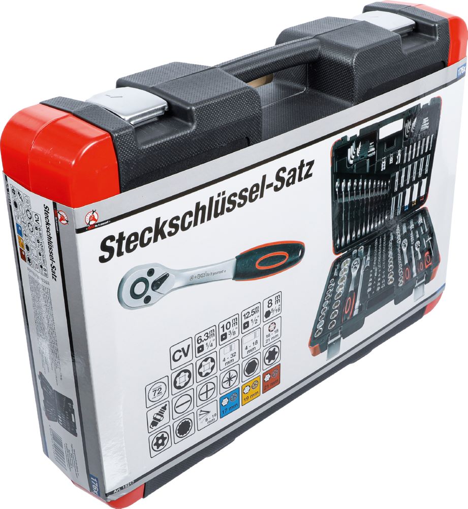 Produktbild BGS Diy Steckschlüssel Satz 176 teilig Antrieb 6,3 mm / 10 mm / 12,5 mm bild 8