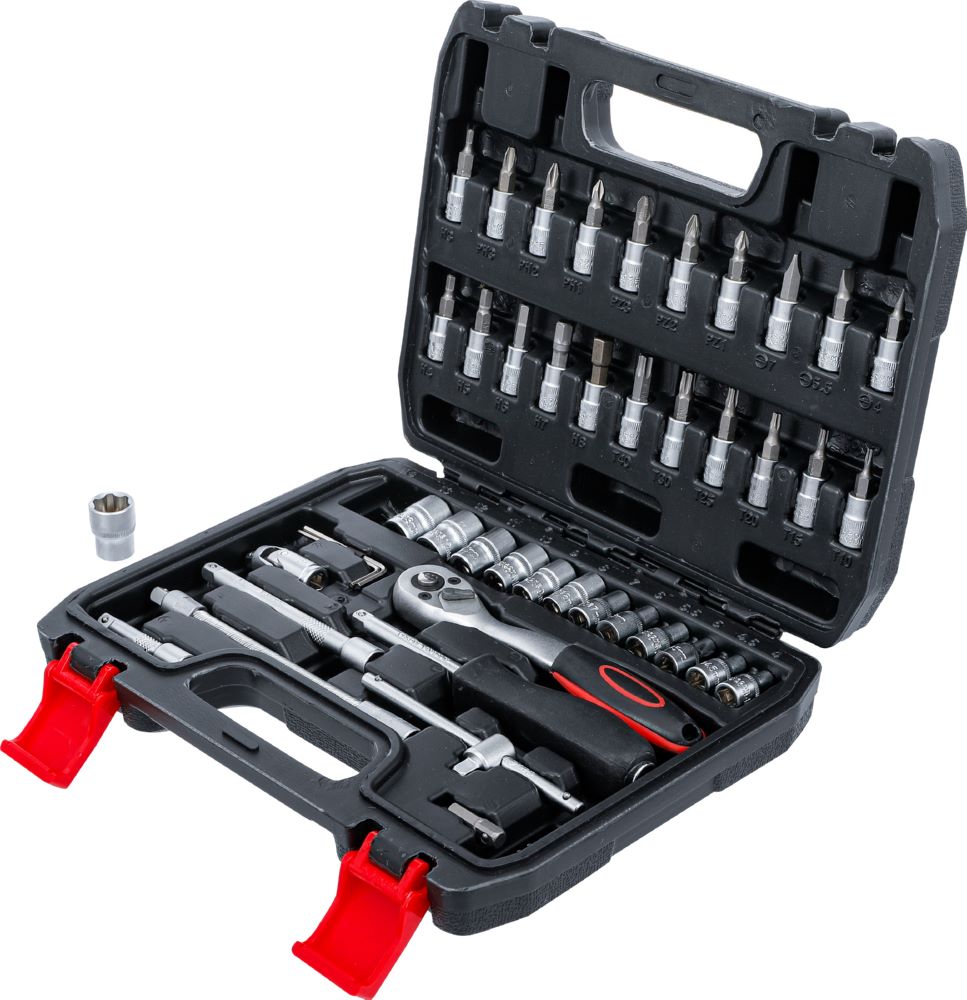 Produktbild Steckschlüssel Satz Antrieb 6,3 mm 1/4 Zoll 46 teilig bild 3