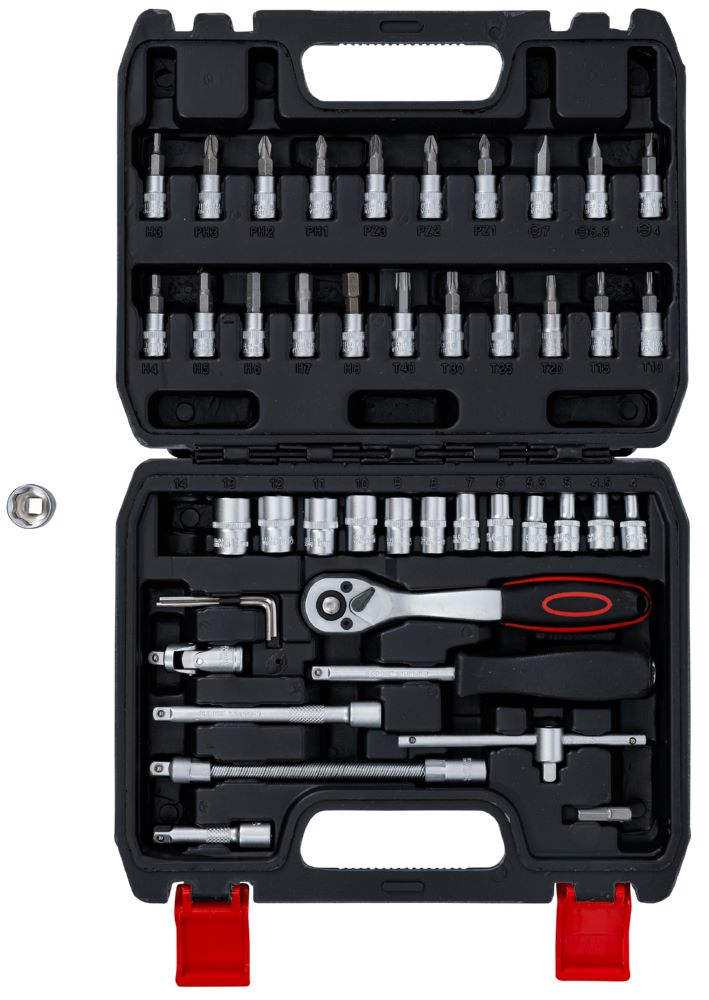 Produktbild Steckschlüssel Satz Antrieb 6,3 mm 1/4 Zoll 46 teilig bild 4