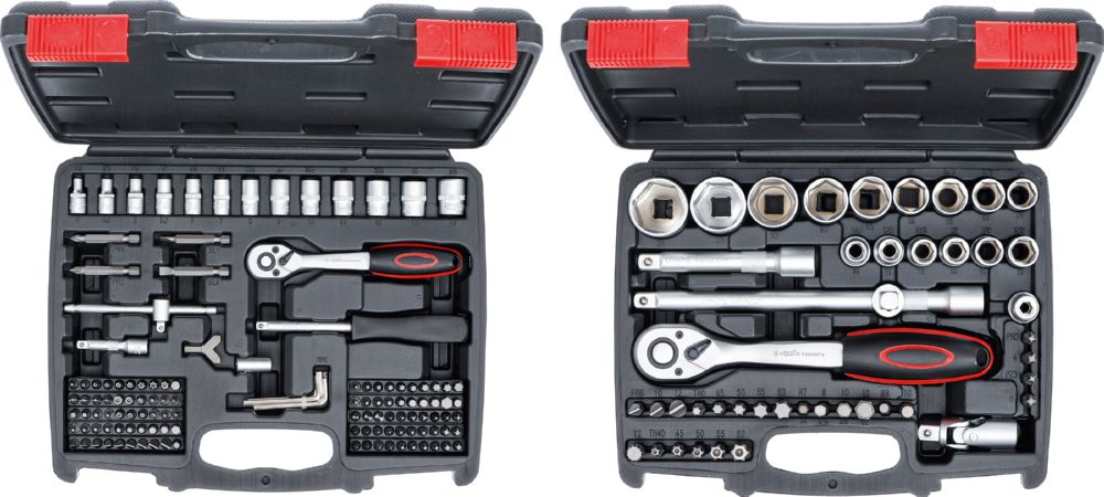 Produktbild BGS Diy Steckschlüssel Satz 174 teilig Antrieb 6,3 mm + 12,5 mm Zollgrößen bild 3
