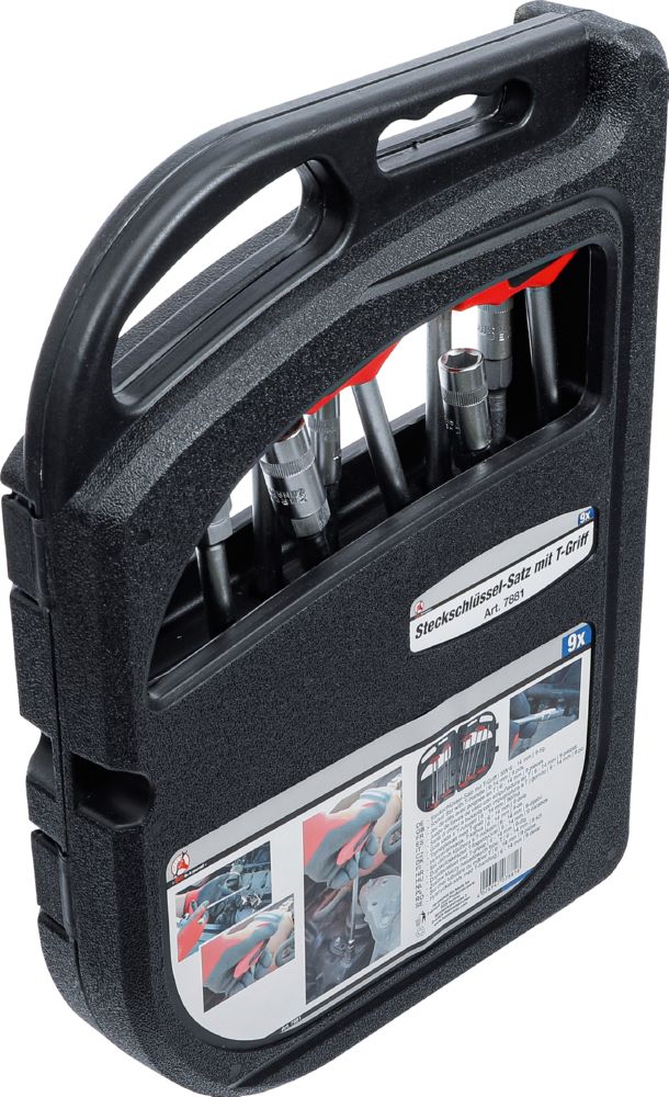 Produktbild Steckschlüssel Satz mit T-Griff 6 - 14 mm 9 teilig bild 4