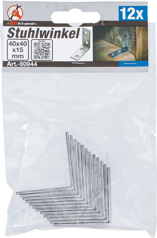 Produktbild Stuhlwinkel 40 x 40 x 15 mm 12 teilig bild 2