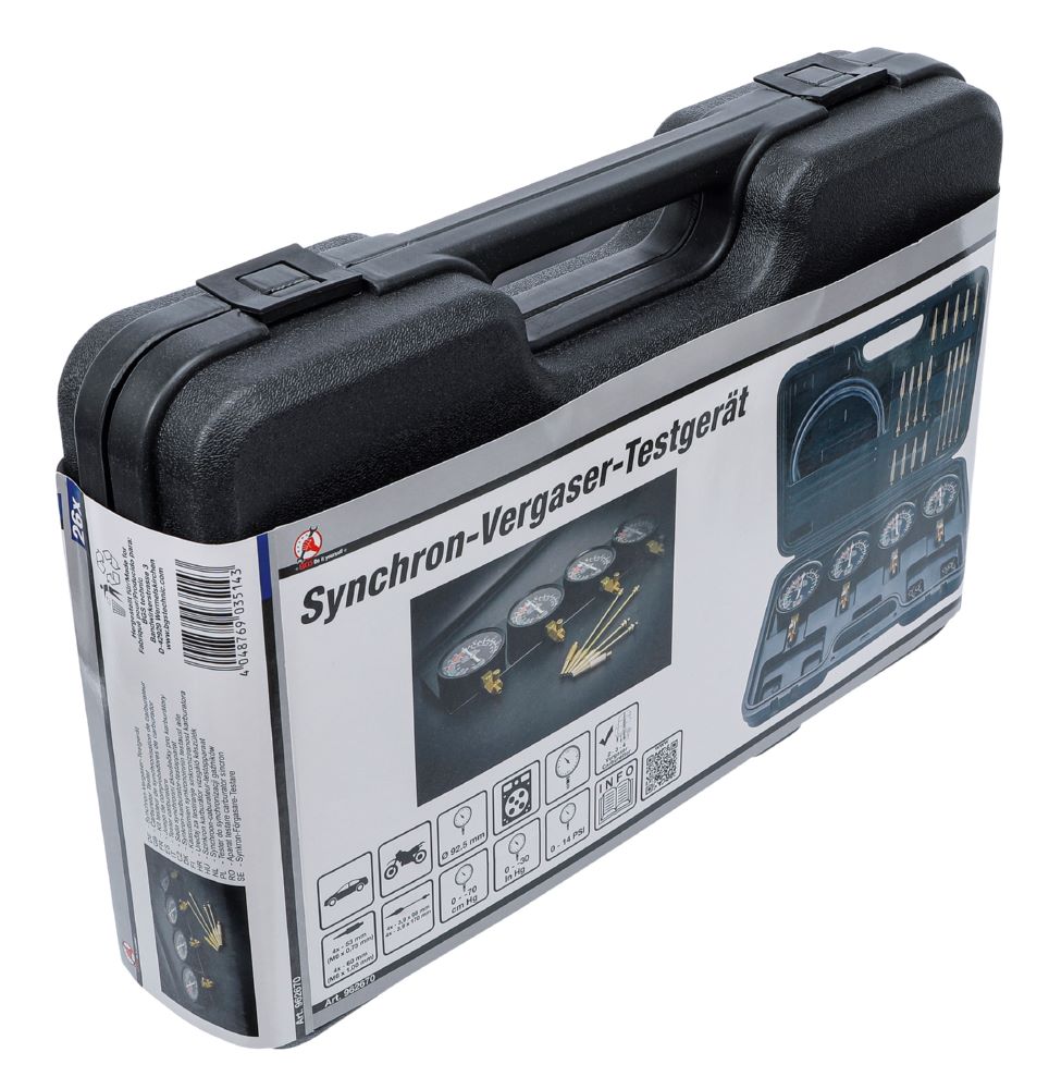 Produktbild BGS Diy Synchron Vergaser Testgerät mit 4 Synchronuhren 26 teilig bild 6