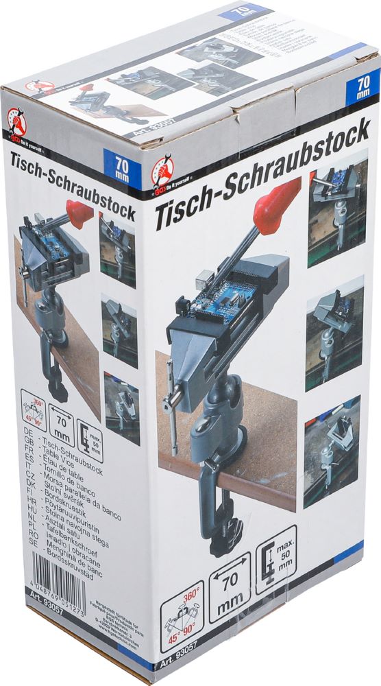 Produktbild BGS Diy Tisch Schraubstock schwenkbar Backen 70 mm bild 6