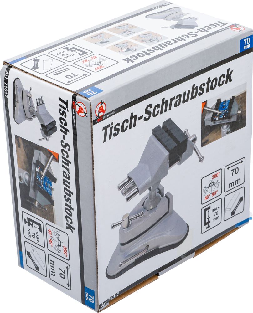 Produktbild BGS Diy Tisch Schraubstock schwenkbar Backen 70 mm mit Vakuum-Saugfuß bild 10