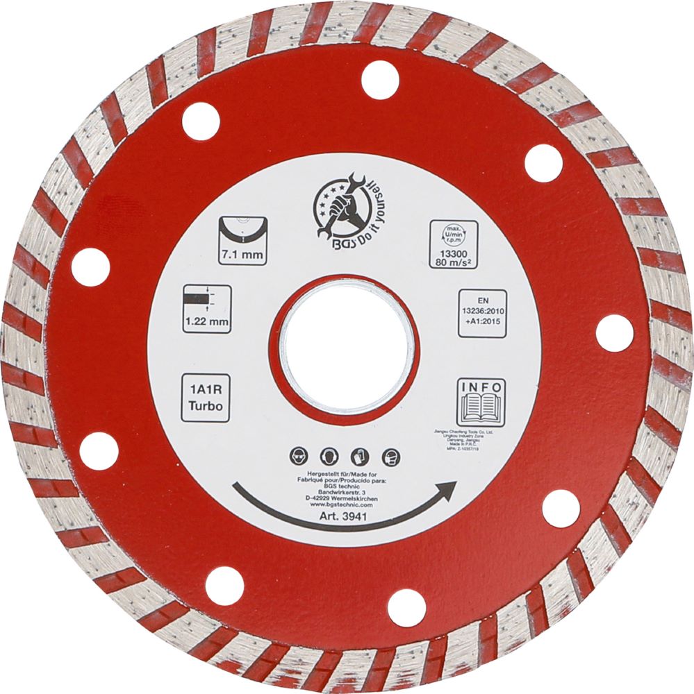 Produktbild BGS Diy Turbo Trennscheibe Durchmesser 115 mm