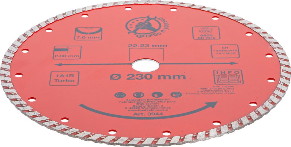 Produktbild Turbo Trennscheibe Durchmesser 230 mm bild 2