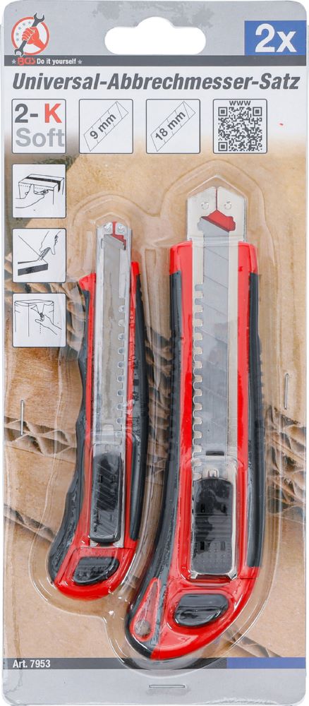 Produktbild BGS Diy Universal Abbrechmesser Satz Klingenbreite 9 / 18 mm 2 teilig bild 5