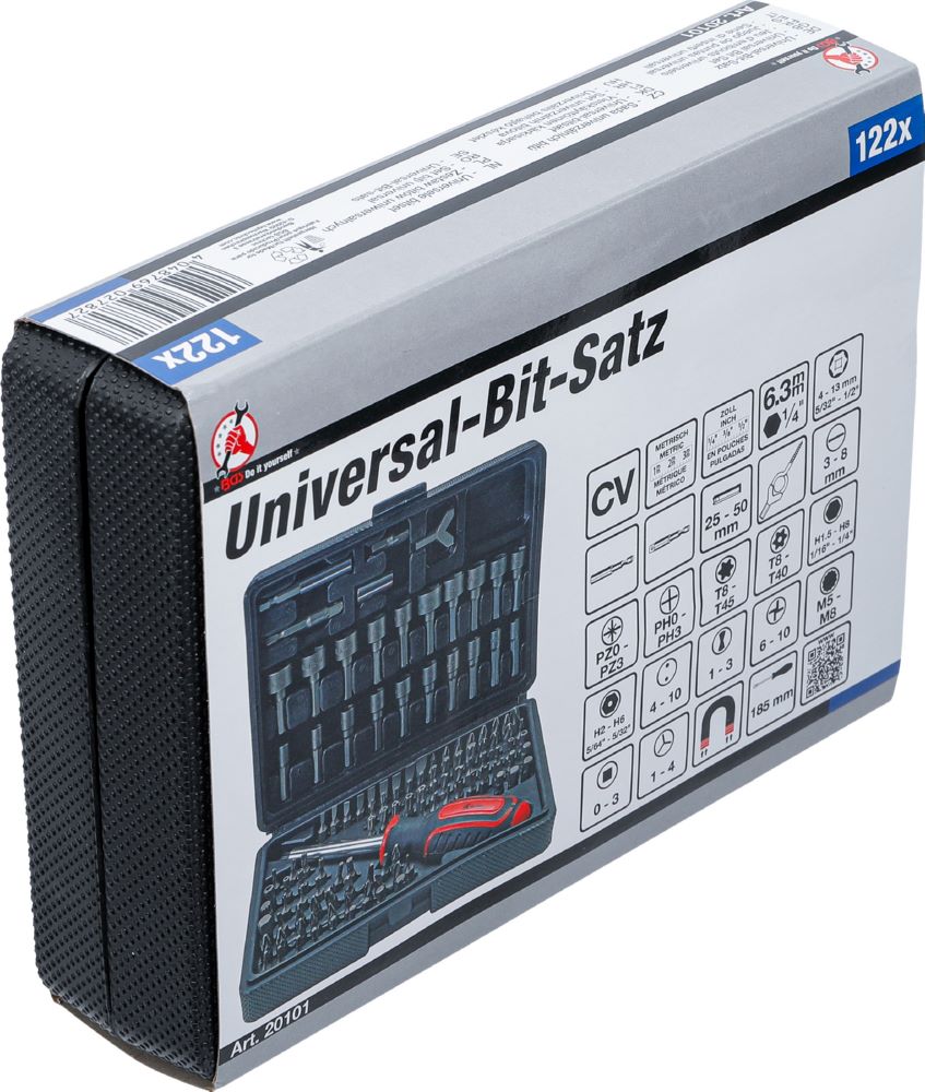 Produktbild Universal Bit Satz Antrieb Außensechskant 1/4 Zoll 122 teilig bild 6