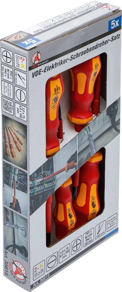 Produktbild BGS Diy VDE Elektriker Schraubendreher Satz Schlitz/Kreuzschlitz 5 teilig bild 9