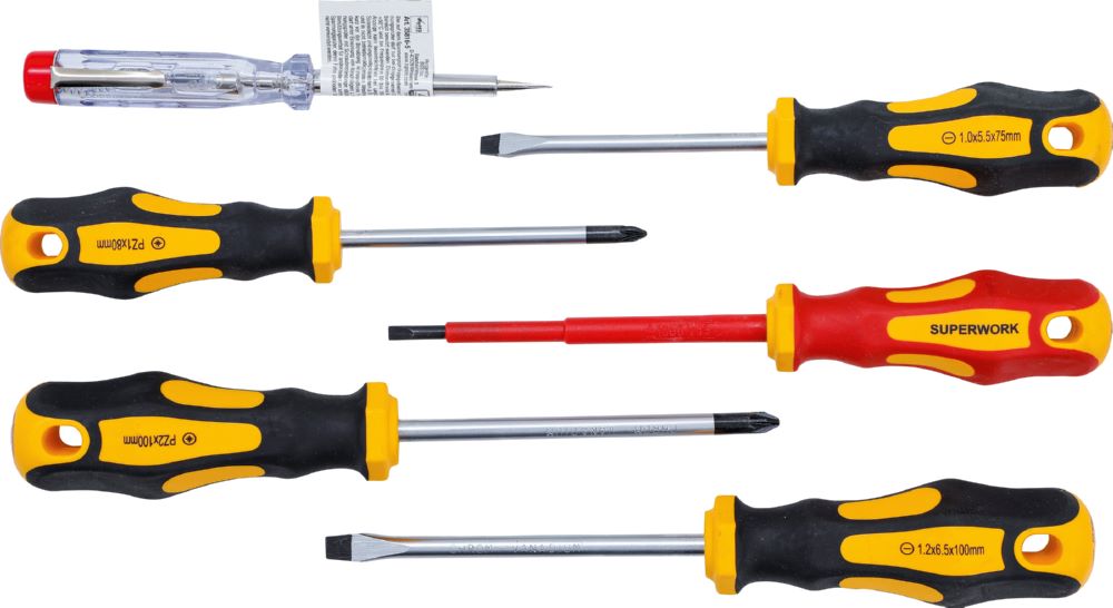 Produktbild BGS Diy VDE Elektriker Schraubendreher Satz Schlitz / Kreuzschlitz 6 teilig bild 1