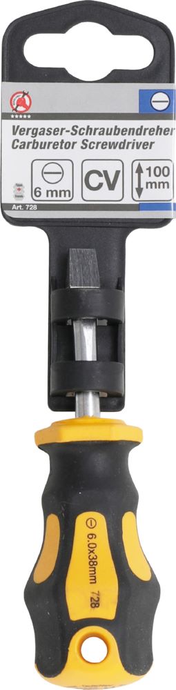 Produktbild BGS Diy Vergaser Schraubendreher Schlitz 6 mm Klingenlänge 38 mm bild 2