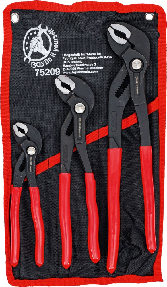 Produktbild BGS Diy Wasserpumpenzangen Satz 175 / 240 / 300 mm 3 teilig bild 1