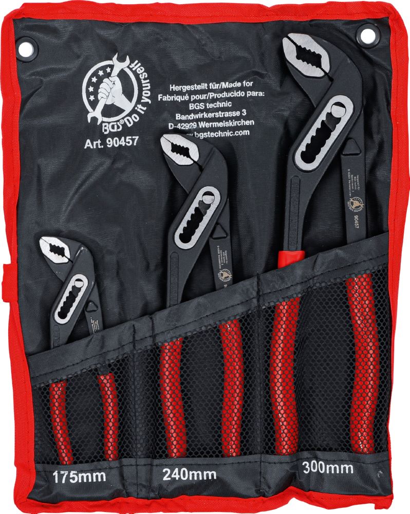 Produktbild BGS Diy Wasserpumpenzangen Satz 175 / 250 / 300 mm 3 teilig bild 5