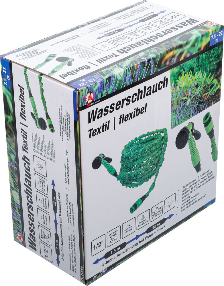 Produktbild Wasserschlauch flexibel mit Garten-Handbrause 7,5 - 22 meter bild 7