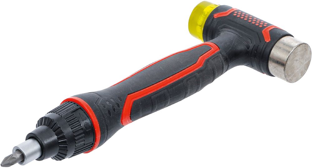 Produktbild BGS Diy Wechselkopf Hammer mit Ratschen Drehgriff für Bits umschaltbar 3-in-1