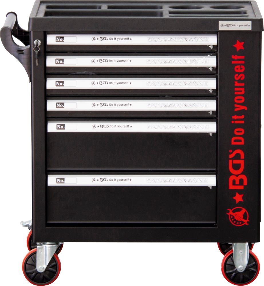 Produktbild BGS Diy Werkstattwagen 749,8 x 879,7 x 455 mm 6 Schubladen 1 Seitentür bild 2