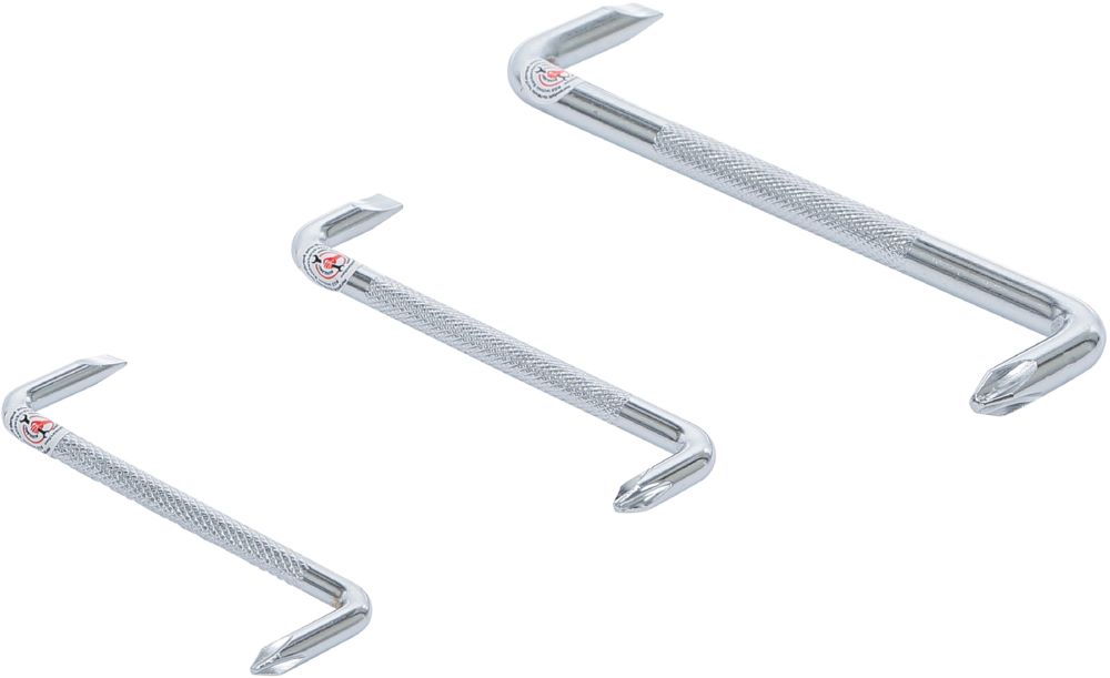 Produktbild BGS Diy Winkel Schraubendreher Satz Schlitz / Kreuzschlitz 3 teilig