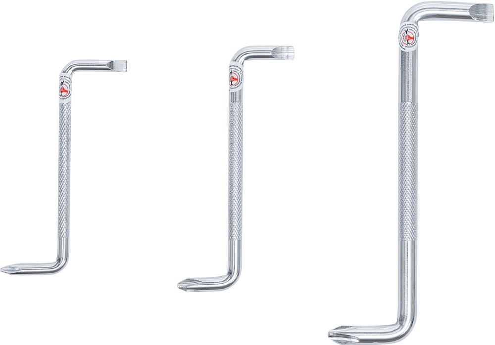 Produktbild Winkel Schraubendreher Satz Schlitz / Kreuzschlitz 3 teilig bild 2