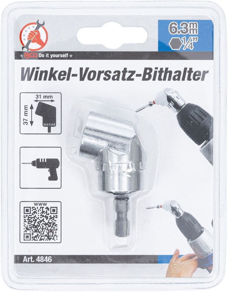 Produktbild Winkel Vorsatz Bithalter Antrieb Außensechskant/Abtrieb Innensechskant 1/4 Zoll bild 3