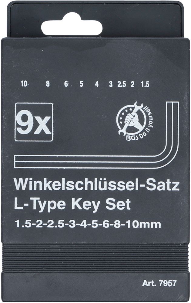 Produktbild BGS Diy Winkelschlüssel Satz 1,5 - 10 mm Innensechskant bild 3