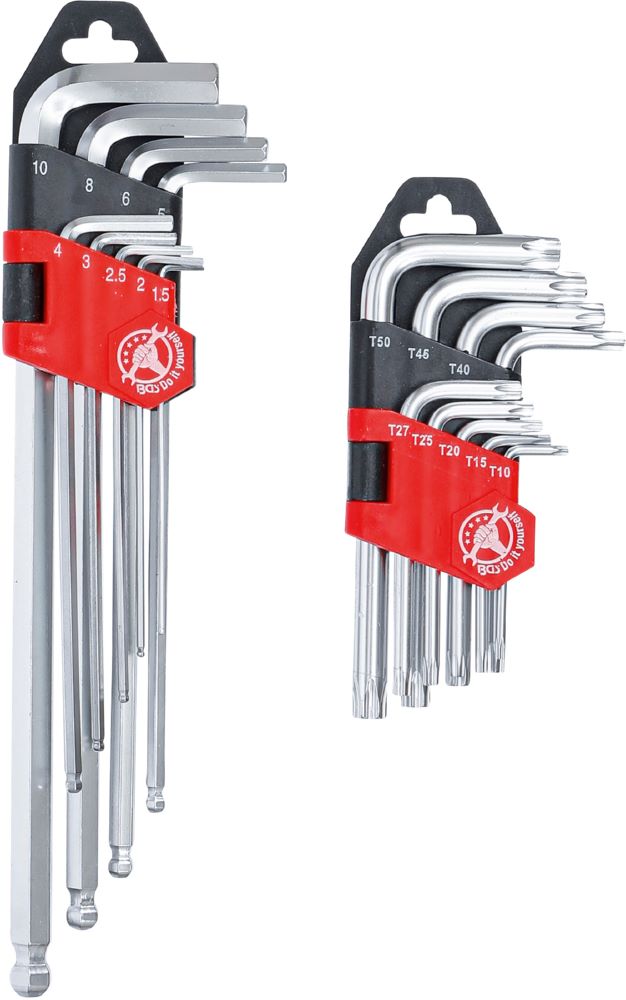 Produktbild BGS Diy Winkelschlüssel Satz lang T10 - T50 Innensechskant 1,5-10 mm 18 teilig bild 3